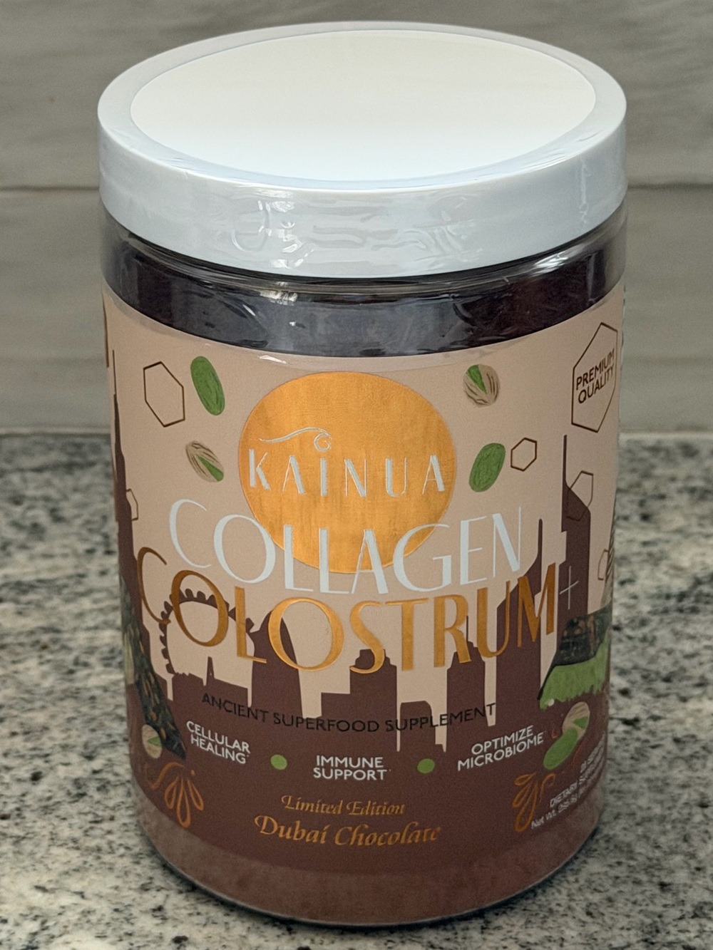 NWT Kainua Collagen + Colostrum Limited Edition Dubai Chocolate
